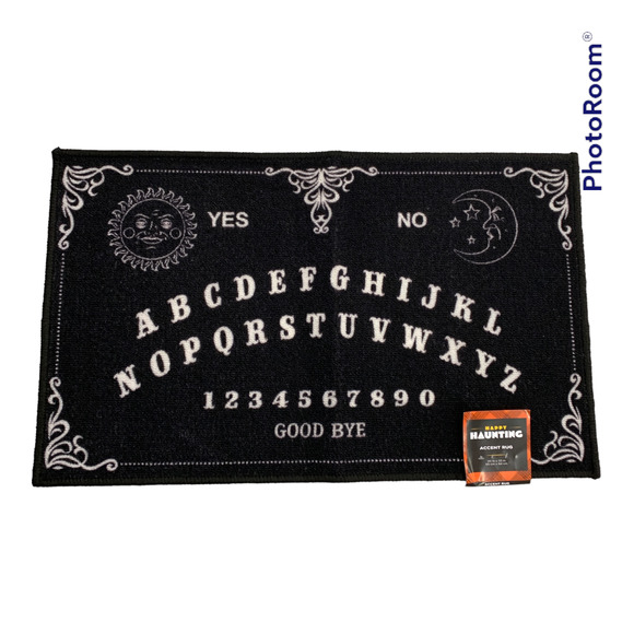 Halloween Ouija Board Spooky Moon Sun Witch Magic Fortune Teller Accent Mat Rug - Picture 1 of 9